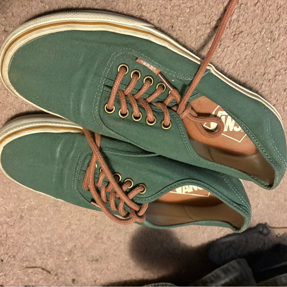 Vans Men's Forest Green Canvas Sneakers